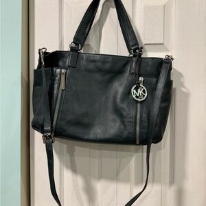 Michael Kors Teal Green Leather Satchel Tote